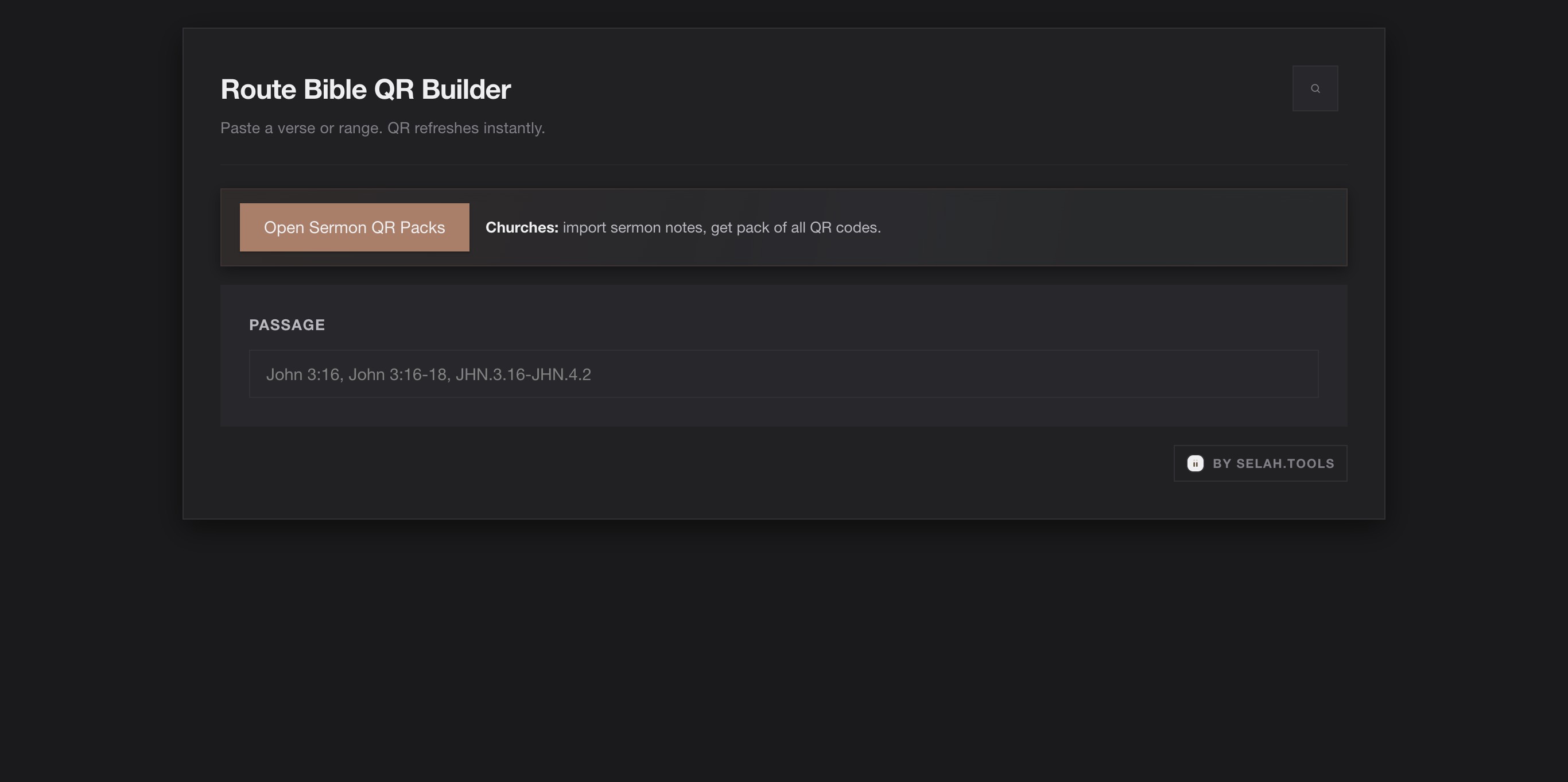 Step 1: Open Route Bible Builder